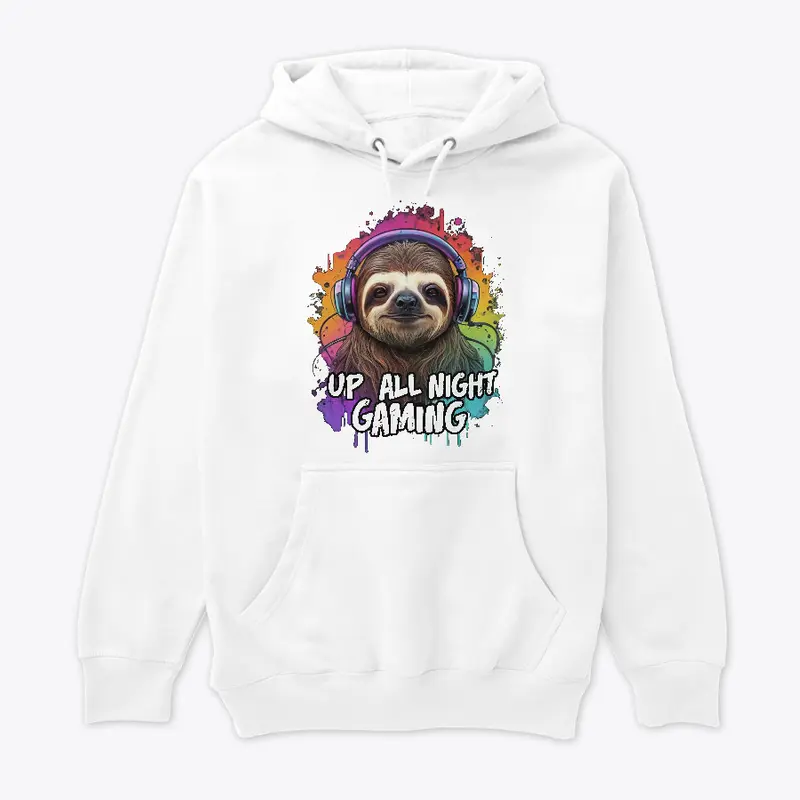 All night gaming sloth